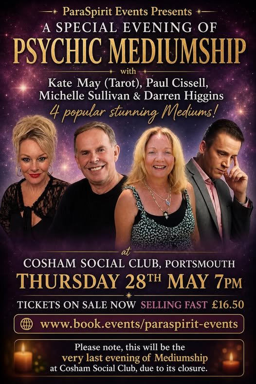 Last Ever ParaSpirit Event Evening Of Psychic Mediumship @ Cosham Social Club